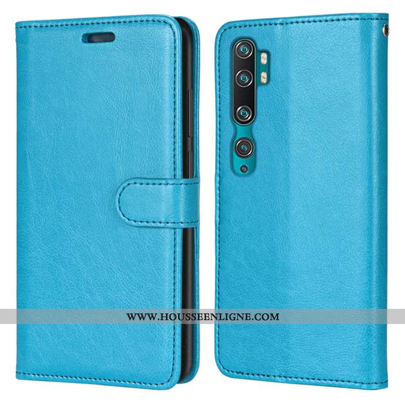 Étui Xiaomi Mi Note 10 Cuir Coque Tout Compris Téléphone Portable Clamshell Vert Verte
