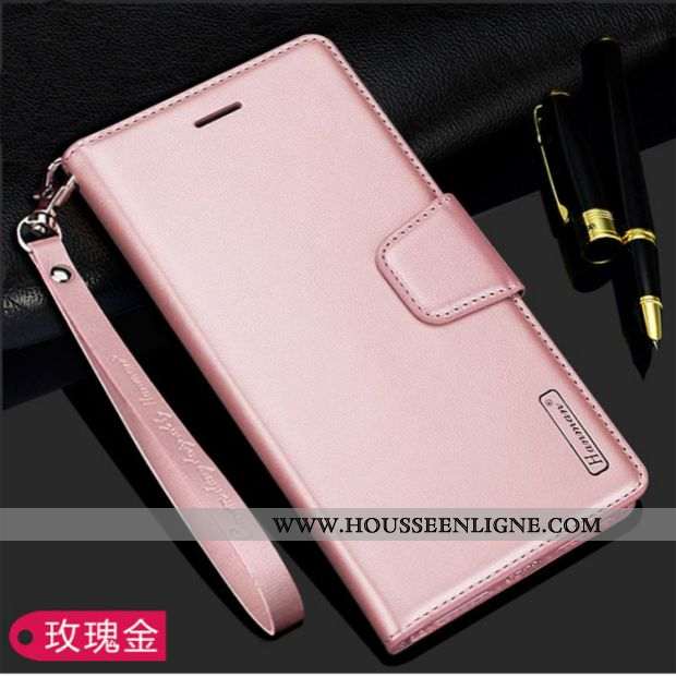 Étui Xiaomi Mi Note 10 Cuir Petit Magnétisme Coque Incassable Clamshell Rose