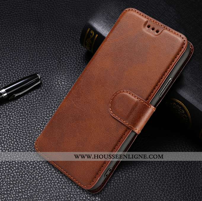 Étui Xiaomi Mi Note 10 Cuir Protection Incassable Légère Ultra Simple Jaune