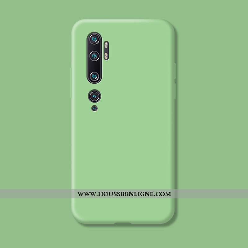 Étui Xiaomi Mi Note 10 Fluide Doux Silicone Simple Incassable Jaune Téléphone Portable