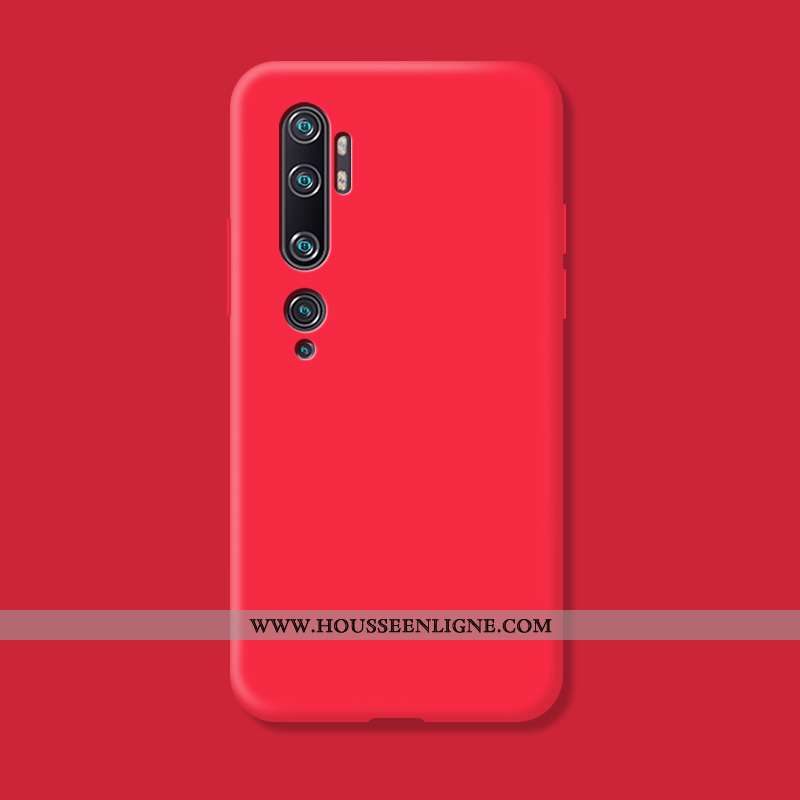 Étui Xiaomi Mi Note 10 Fluide Doux Silicone Simple Incassable Jaune Téléphone Portable