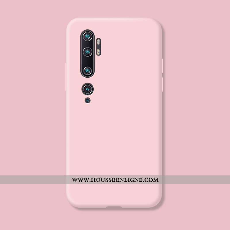 Étui Xiaomi Mi Note 10 Fluide Doux Silicone Simple Incassable Jaune Téléphone Portable