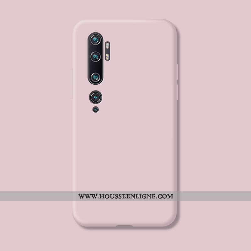 Étui Xiaomi Mi Note 10 Fluide Doux Silicone Simple Incassable Jaune Téléphone Portable