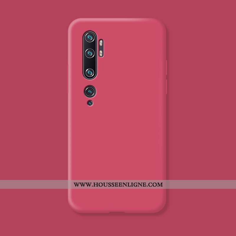 Étui Xiaomi Mi Note 10 Fluide Doux Silicone Simple Incassable Jaune Téléphone Portable