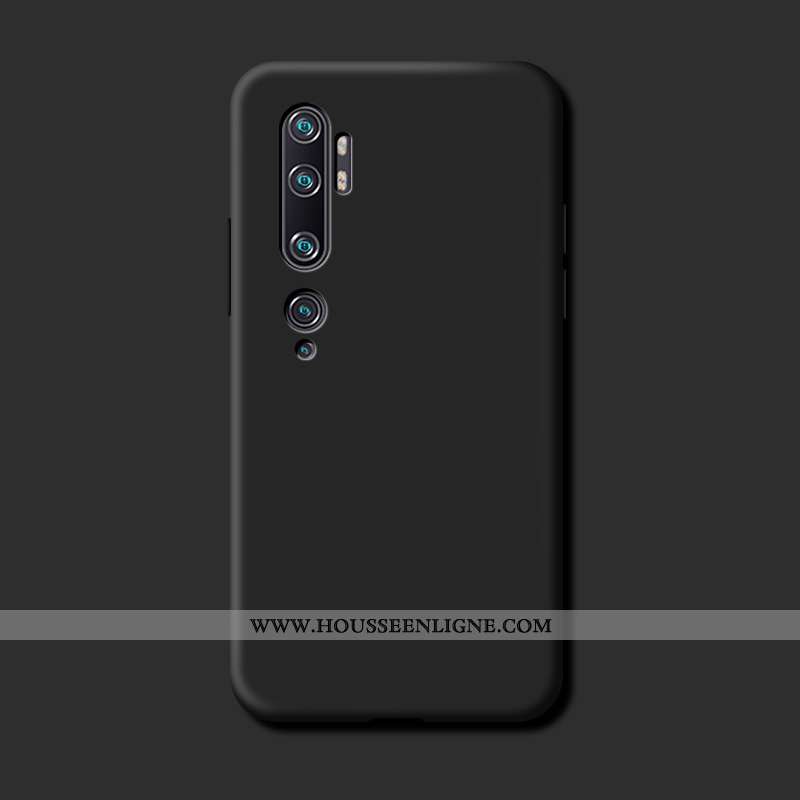 Étui Xiaomi Mi Note 10 Fluide Doux Silicone Simple Incassable Jaune Téléphone Portable