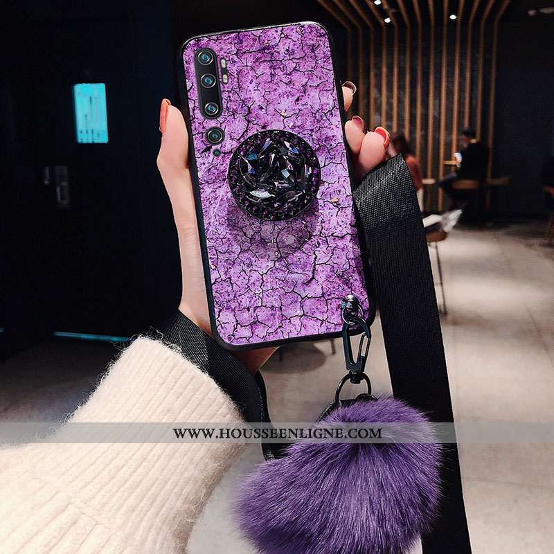 Étui Xiaomi Mi Note 10 Personnalité Tendance Net Rouge Incassable Violet Vent Fluide Doux