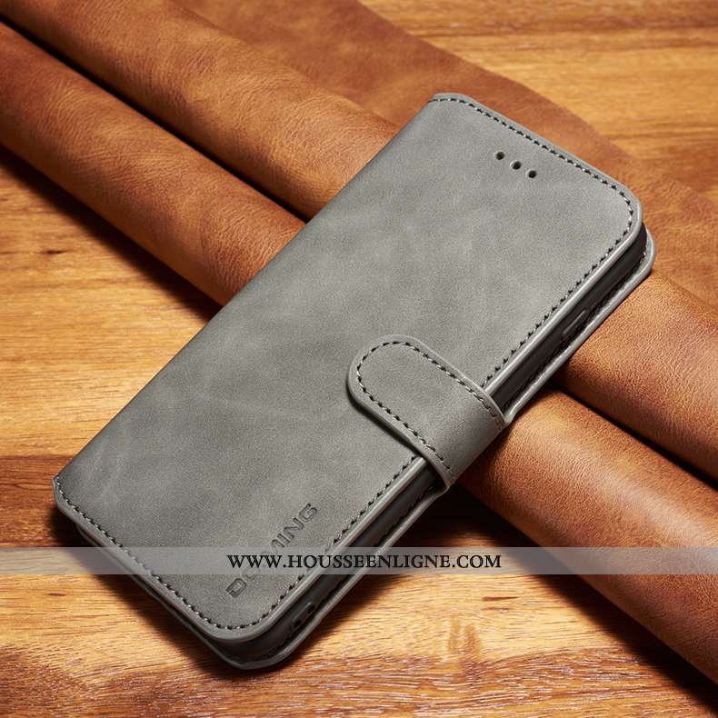 Étui Xiaomi Mi Note 10 Protection Cuir Véritable Rouge Incassable Cuir Business