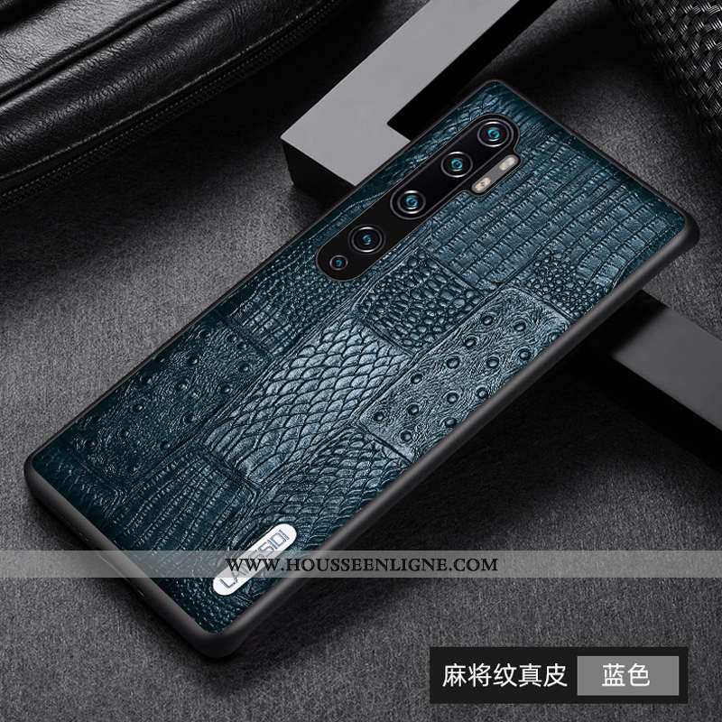 Étui Xiaomi Mi Note 10 Protection Cuir Véritable Téléphone Portable Petit Difficile Ultra Marron