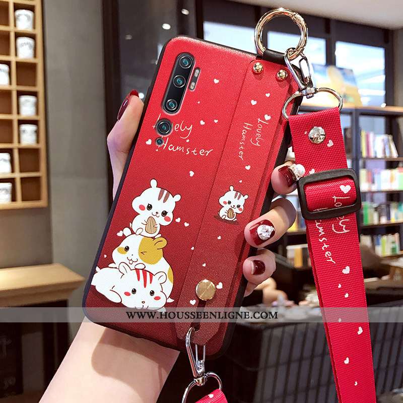 Étui Xiaomi Mi Note 10 Protection Personnalité Rouge Tendance Incassable Créatif Fluide Doux