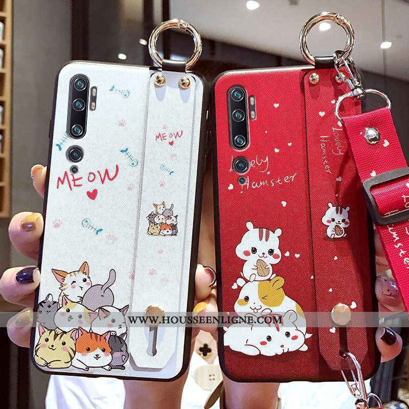 Étui Xiaomi Mi Note 10 Protection Personnalité Rouge Tendance Incassable Créatif Fluide Doux