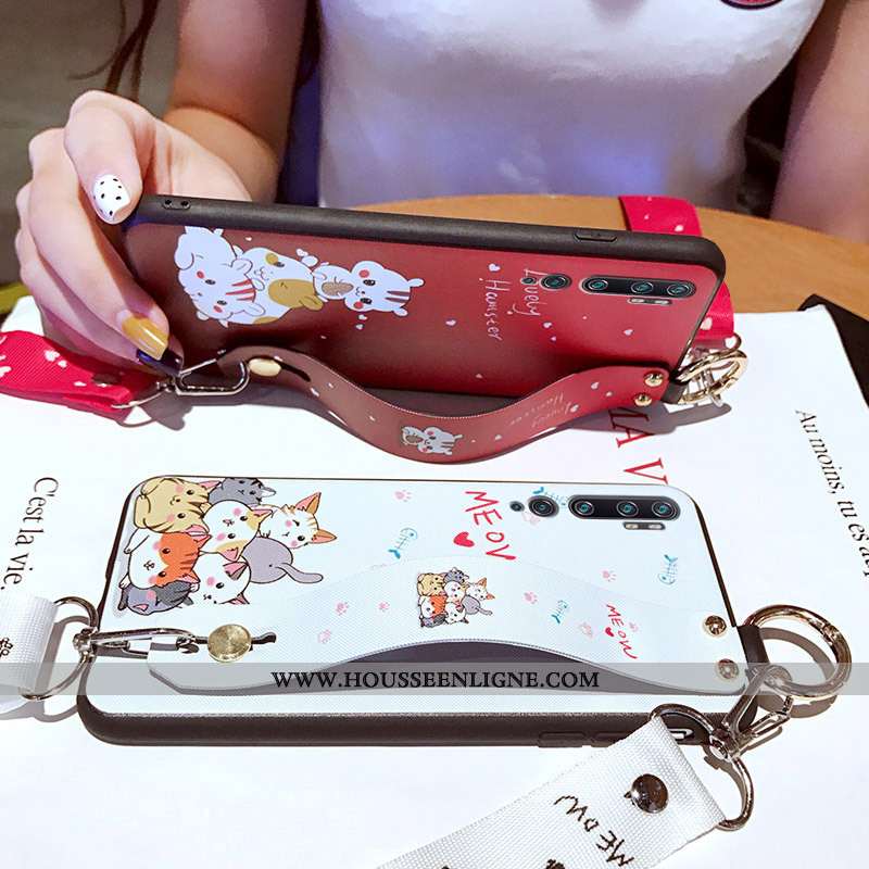 Étui Xiaomi Mi Note 10 Protection Personnalité Rouge Tendance Incassable Créatif Fluide Doux
