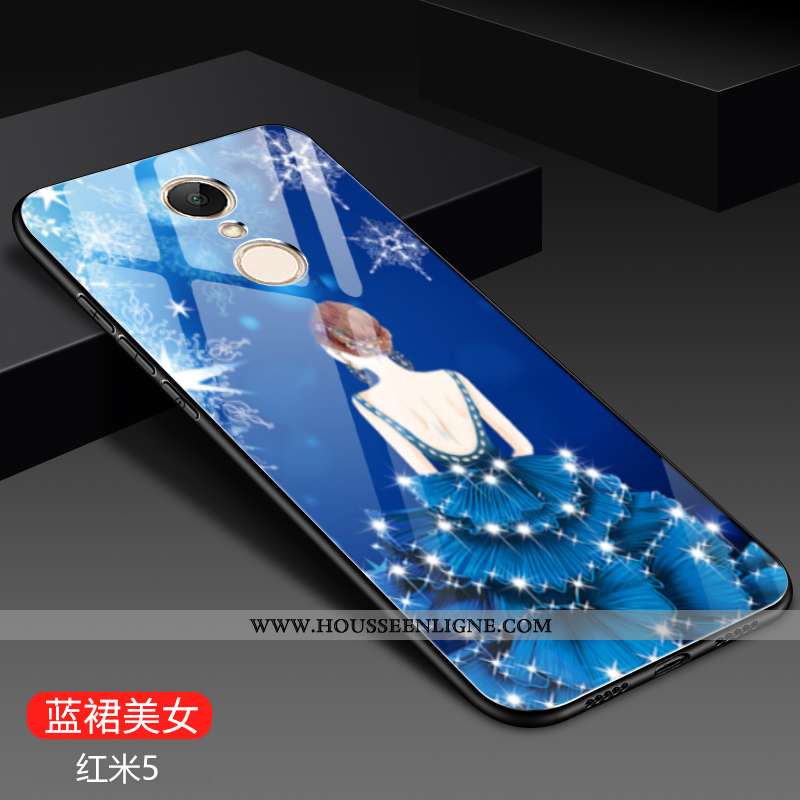 Étui Xiaomi Redmi 5 Créatif Mode Rouge Difficile Membrane Incassable Bleu