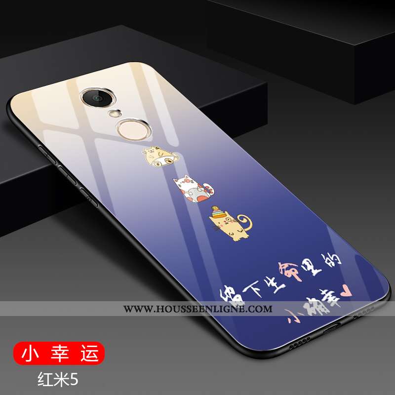 Étui Xiaomi Redmi 5 Créatif Mode Rouge Difficile Membrane Incassable Bleu