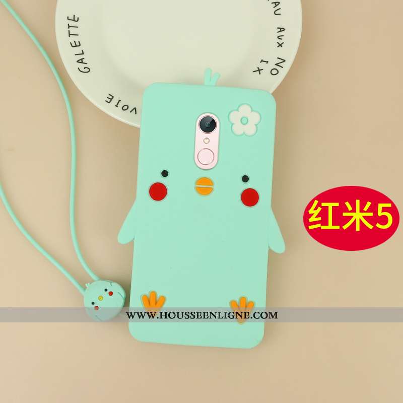 Étui Xiaomi Redmi 5 Dessin Animé Charmant Rouge Téléphone Portable Petit Coque Tout Compris Rose