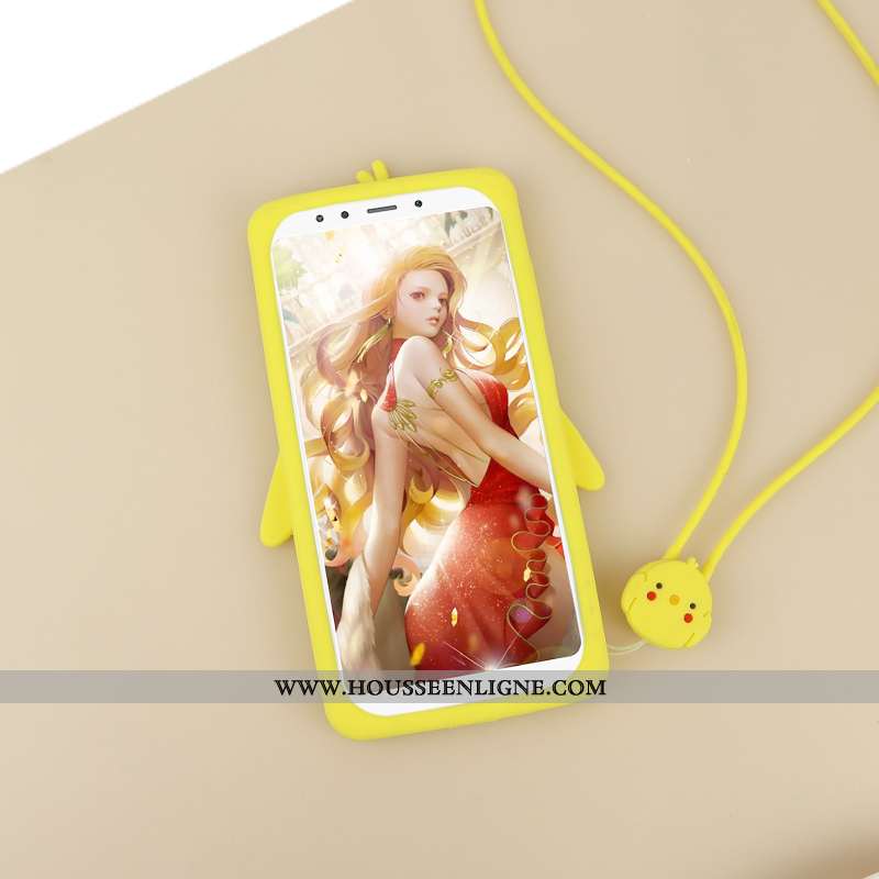 Étui Xiaomi Redmi 5 Dessin Animé Charmant Rouge Téléphone Portable Petit Coque Tout Compris Rose