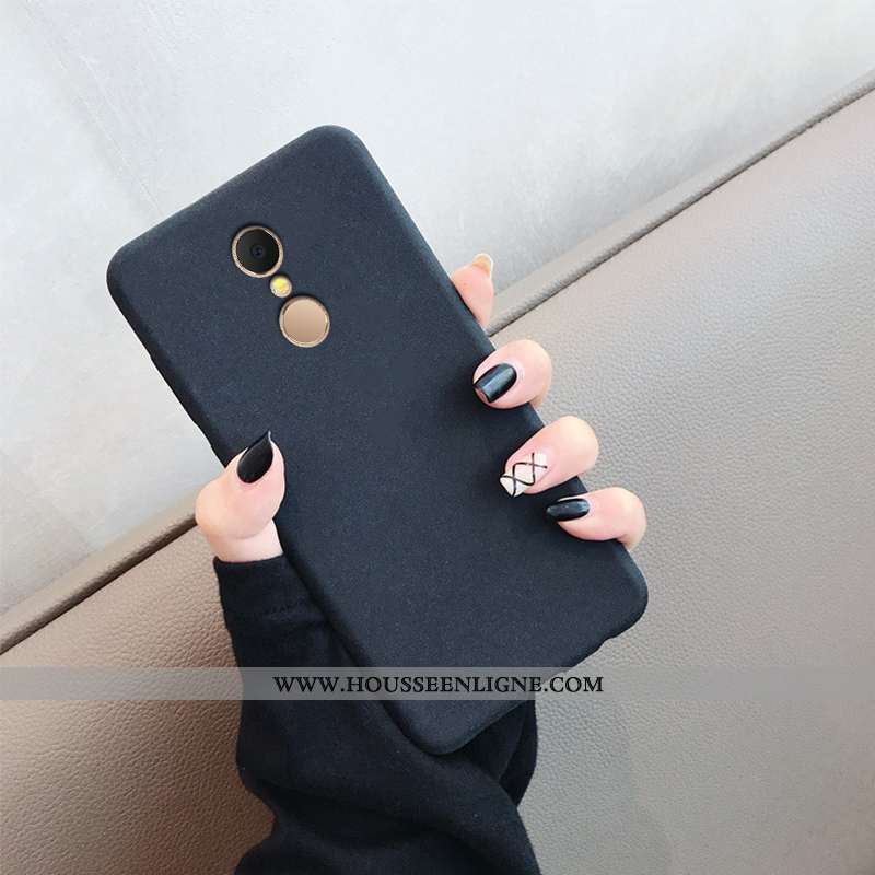 Étui Xiaomi Redmi 5 Délavé En Daim Personnalité Légère Tendance Rouge Net Rouge Incassable Gris
