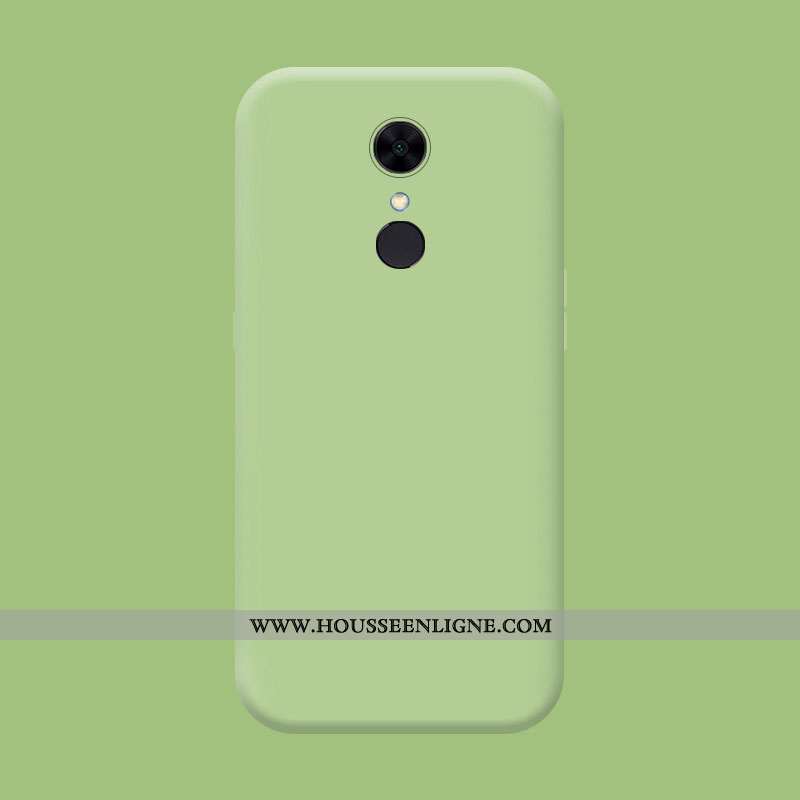 Étui Xiaomi Redmi 5 Fluide Doux Silicone Rouge Tendance Délavé En Daim Incassable Membrane Verte