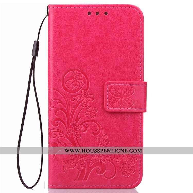 Étui Xiaomi Redmi 5 Protection Cuir Rouge Petit Incassable Housse Rose