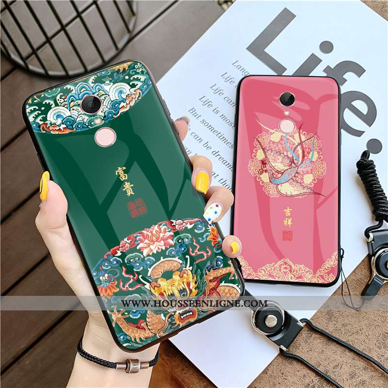 Étui Xiaomi Redmi 5 Protection Verre Difficile Créatif Vintage Personnalité Verte