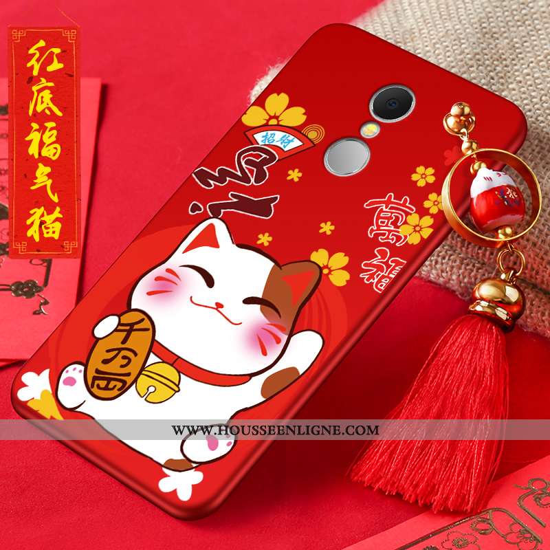 Étui Xiaomi Redmi 5 Silicone Protection Tendance Personnalité Fluide Doux Créatif Richesse Rouge