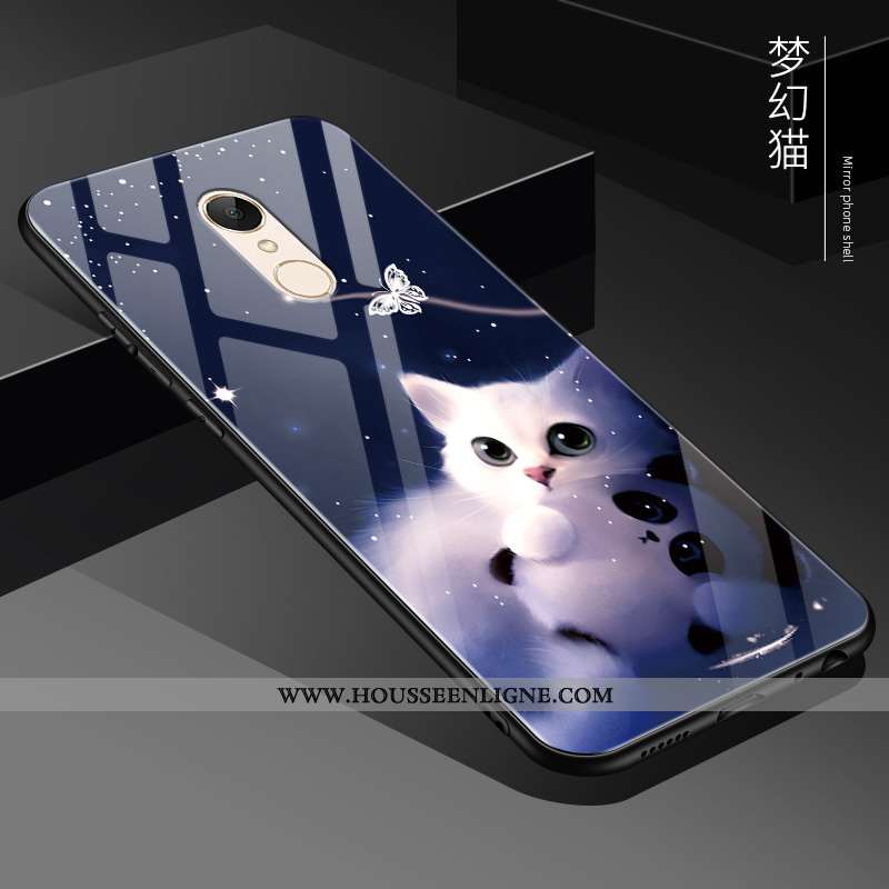 Étui Xiaomi Redmi 5 Silicone Protection Verre Difficile Incassable Tout Compris Tendance Bleu