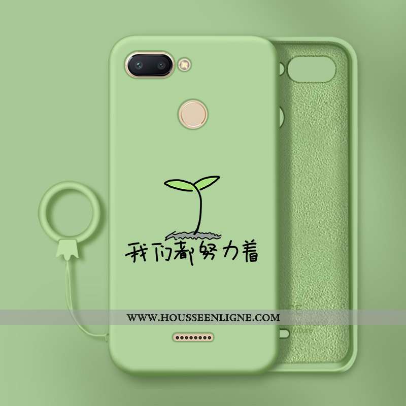 Étui Xiaomi Redmi 6 Créatif Charmant Tendance Personnalité Incassable Silicone Verte