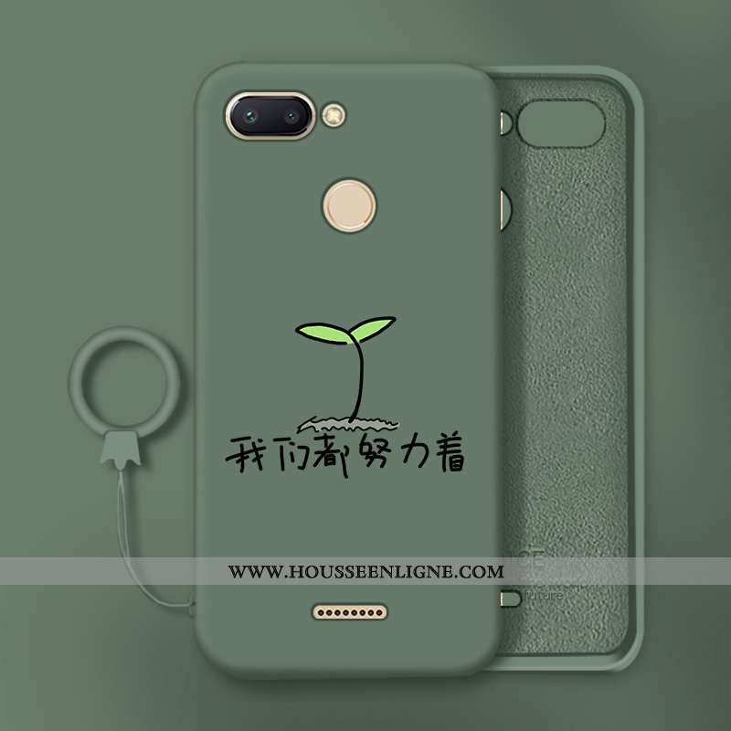 Étui Xiaomi Redmi 6 Créatif Charmant Tendance Personnalité Incassable Silicone Verte