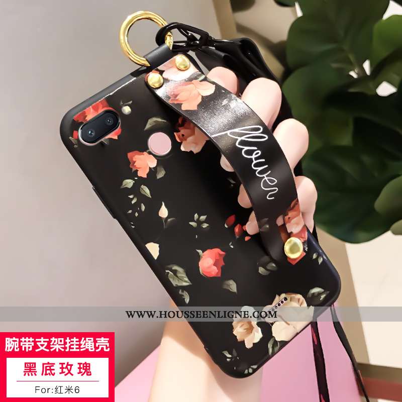 Étui Xiaomi Redmi 6 Fluide Doux Silicone Personnalité Tout Compris Téléphone Portable Incassable Bla