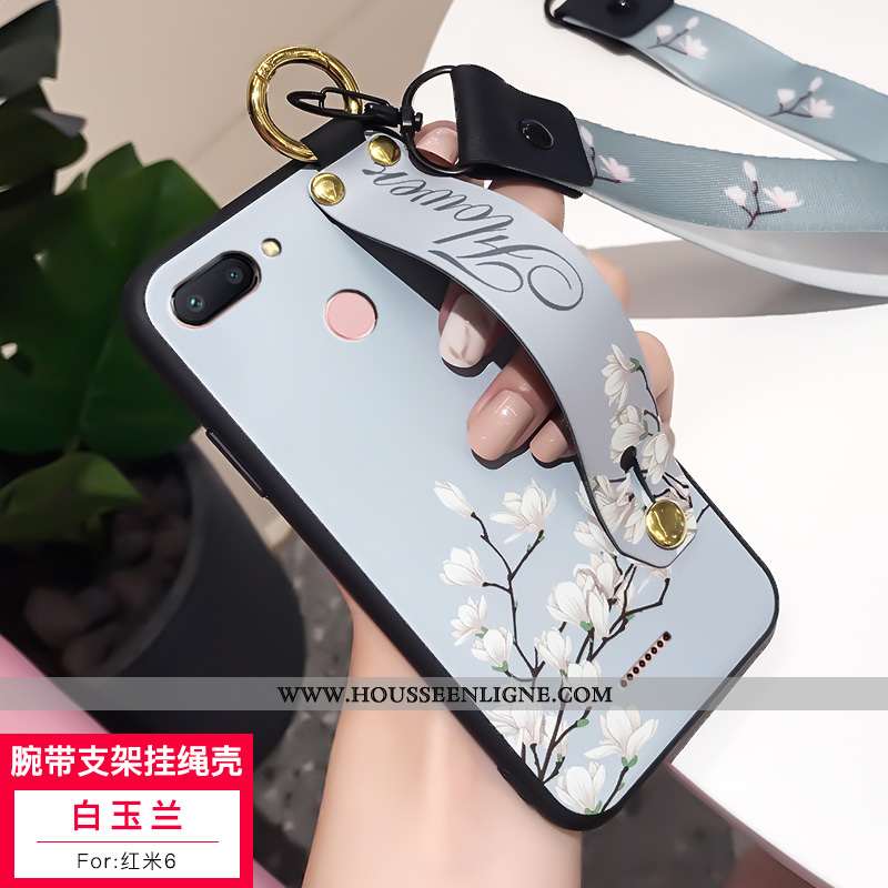 Étui Xiaomi Redmi 6 Fluide Doux Silicone Personnalité Tout Compris Téléphone Portable Incassable Bla