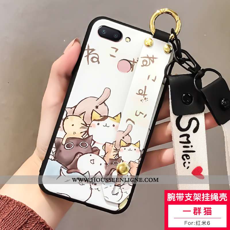 Étui Xiaomi Redmi 6 Fluide Doux Silicone Personnalité Tout Compris Téléphone Portable Incassable Bla