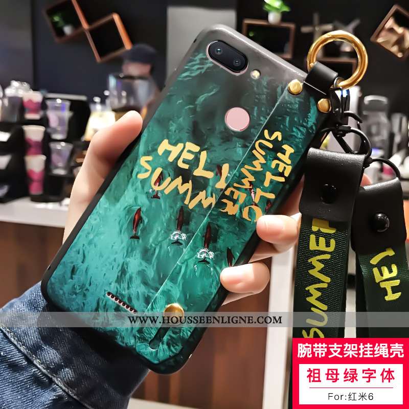 Étui Xiaomi Redmi 6 Fluide Doux Silicone Personnalité Tout Compris Téléphone Portable Incassable Bla