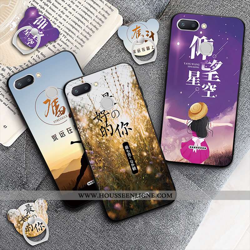 Étui Xiaomi Redmi 6 Protection Rouge Téléphone Portable Incassable Violet Coque