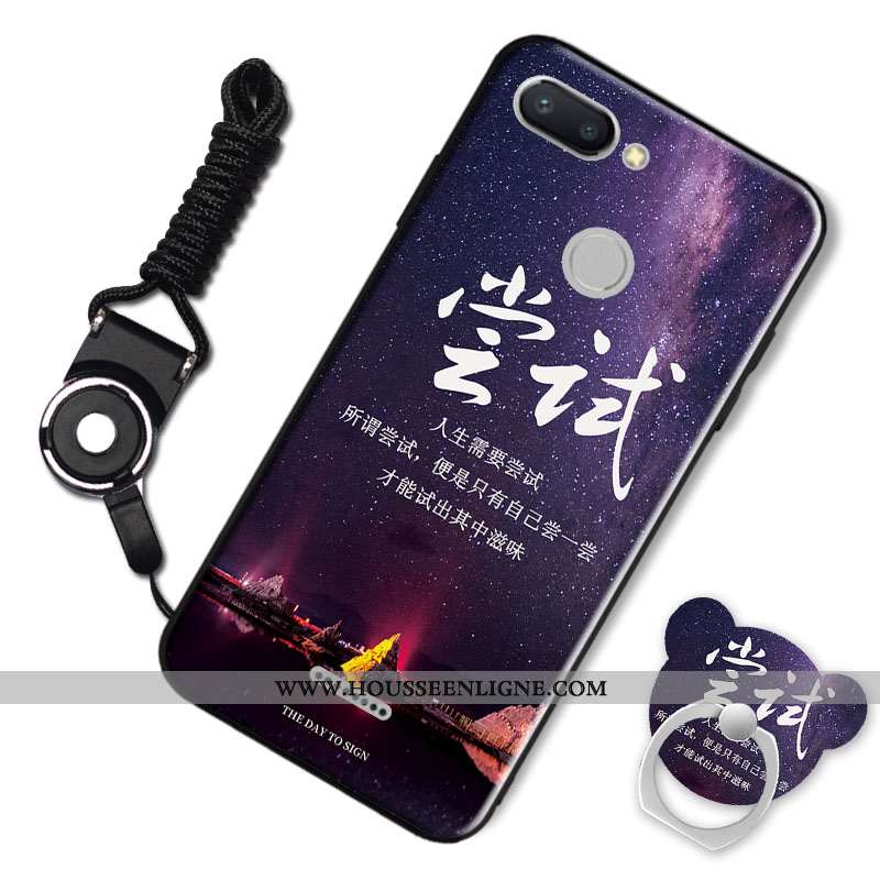 Étui Xiaomi Redmi 6 Tendance Fluide Doux Noir Silicone Personnalité Créatif Dessin Animé