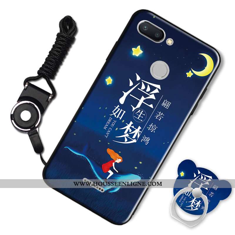 Étui Xiaomi Redmi 6 Tendance Fluide Doux Noir Silicone Personnalité Créatif Dessin Animé