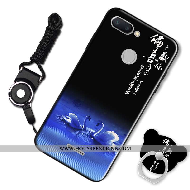 Étui Xiaomi Redmi 6 Tendance Fluide Doux Noir Silicone Personnalité Créatif Dessin Animé