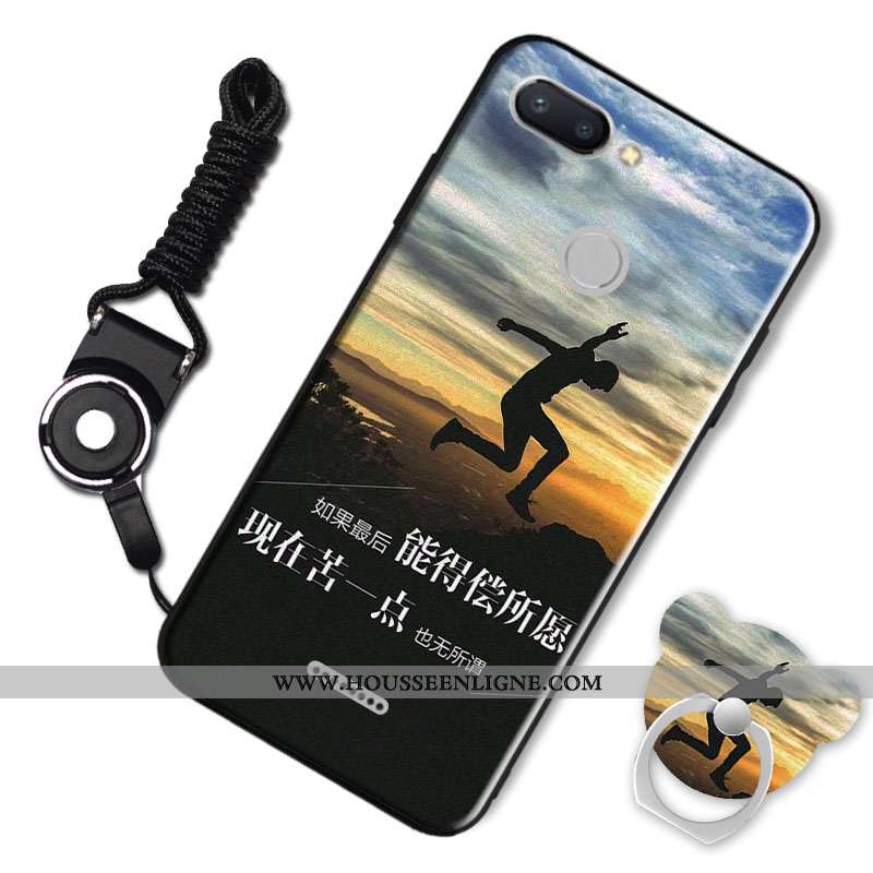 Étui Xiaomi Redmi 6 Tendance Fluide Doux Noir Silicone Personnalité Créatif Dessin Animé