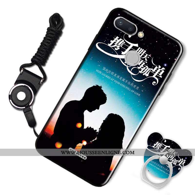 Étui Xiaomi Redmi 6 Tendance Fluide Doux Noir Silicone Personnalité Créatif Dessin Animé