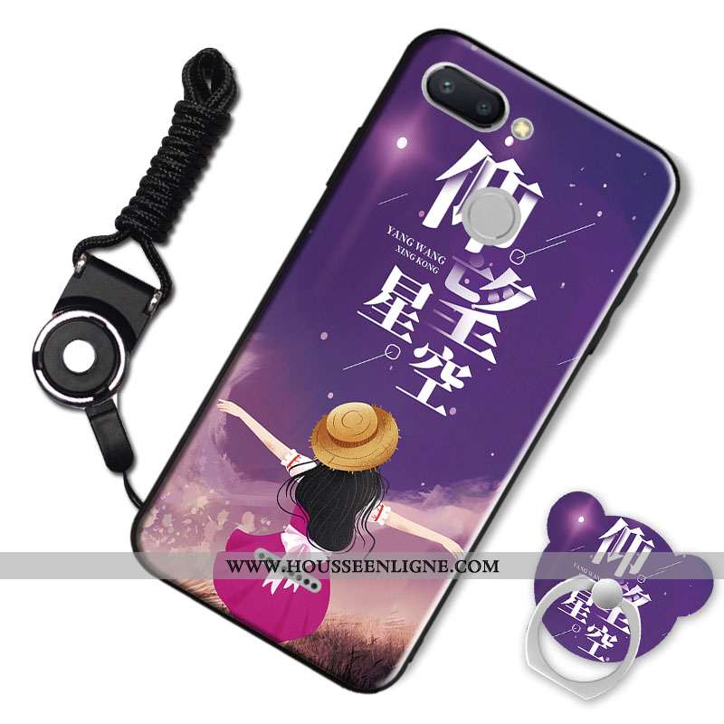 Étui Xiaomi Redmi 6 Tendance Fluide Doux Noir Silicone Personnalité Créatif Dessin Animé