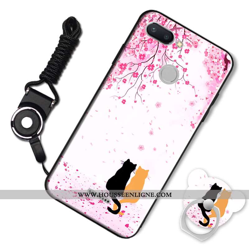 Étui Xiaomi Redmi 6 Tendance Fluide Doux Noir Silicone Personnalité Créatif Dessin Animé
