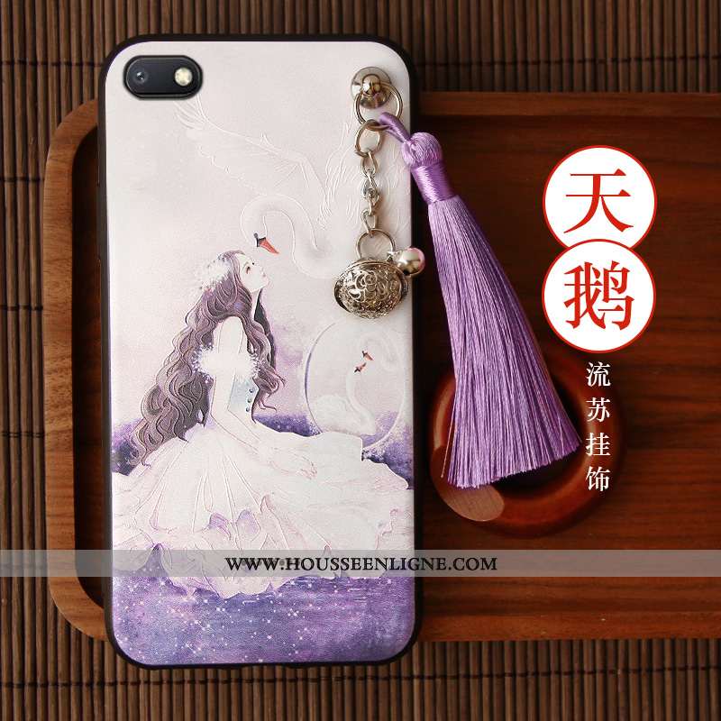 Étui Xiaomi Redmi 6a Créatif Vintage Coque Net Rouge À Franges Tout Compris Incassable Violet