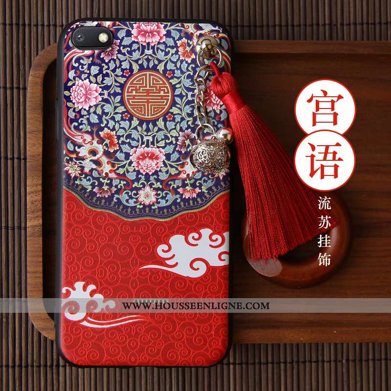Étui Xiaomi Redmi 6a Créatif Vintage Coque Net Rouge À Franges Tout Compris Incassable Violet