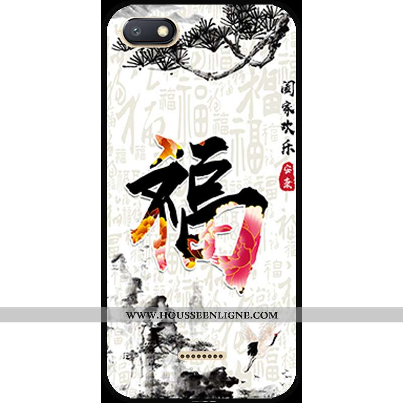 Étui Xiaomi Redmi 6a Fluide Doux Personnalité Blanc Dessin Animé Coque Incassable Blanche