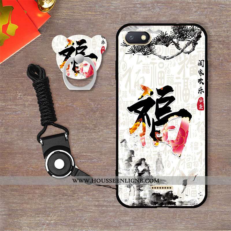 Étui Xiaomi Redmi 6a Fluide Doux Personnalité Blanc Dessin Animé Coque Incassable Blanche