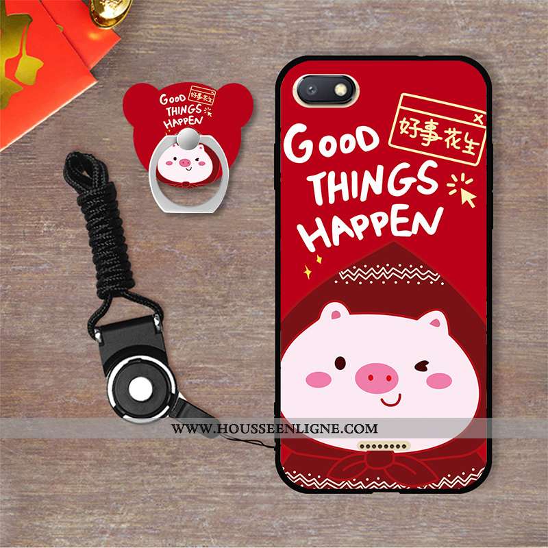 Étui Xiaomi Redmi 6a Fluide Doux Personnalité Blanc Dessin Animé Coque Incassable Blanche