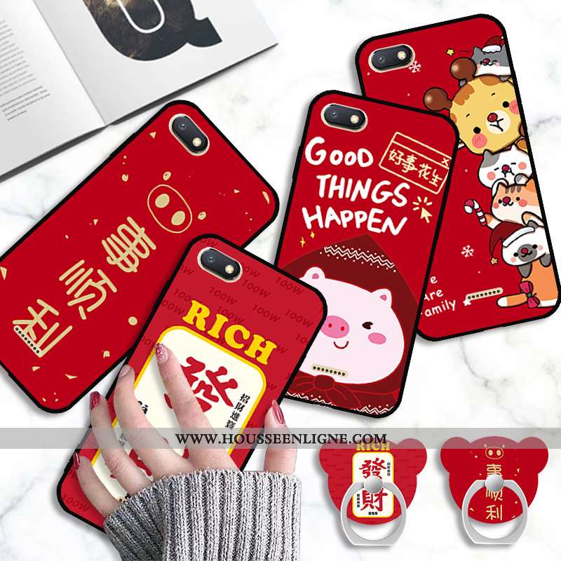 Étui Xiaomi Redmi 6a Fluide Doux Personnalité Blanc Dessin Animé Coque Incassable Blanche