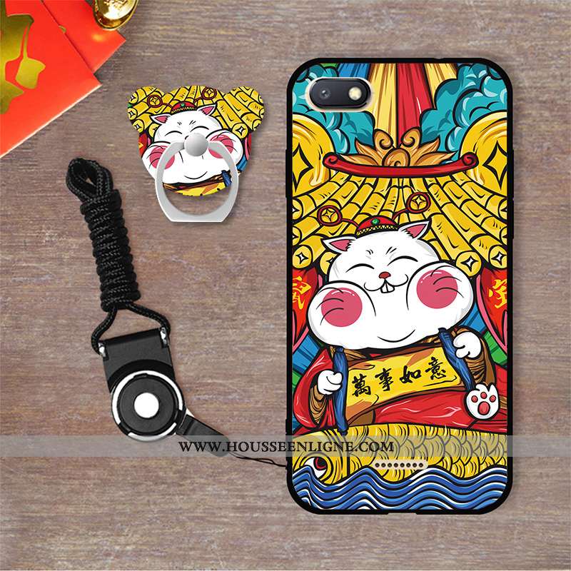 Étui Xiaomi Redmi 6a Fluide Doux Personnalité Blanc Dessin Animé Coque Incassable Blanche