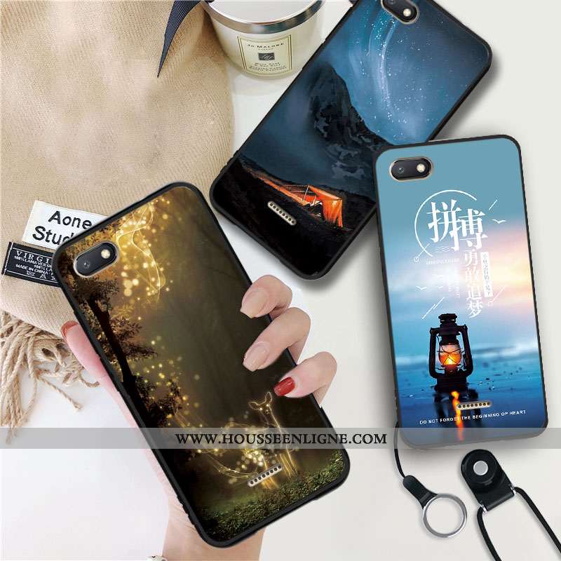 Étui Xiaomi Redmi 6a Fluide Doux Silicone Coque Téléphone Portable Tout Compris Rouge Bleu