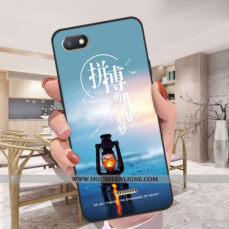 Étui Xiaomi Redmi 6a Fluide Doux Silicone Coque Téléphone Portable Tout Compris Rouge Bleu