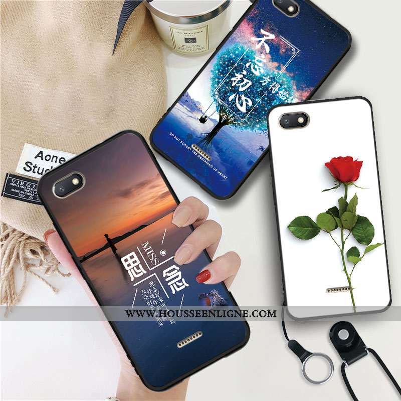 Étui Xiaomi Redmi 6a Fluide Doux Silicone Coque Téléphone Portable Tout Compris Rouge Bleu