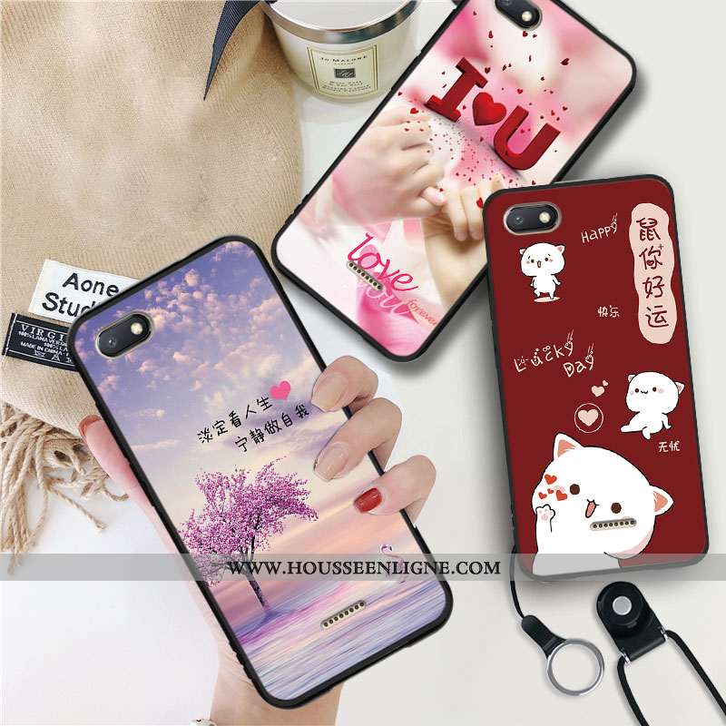 Étui Xiaomi Redmi 6a Fluide Doux Silicone Coque Téléphone Portable Tout Compris Rouge Bleu